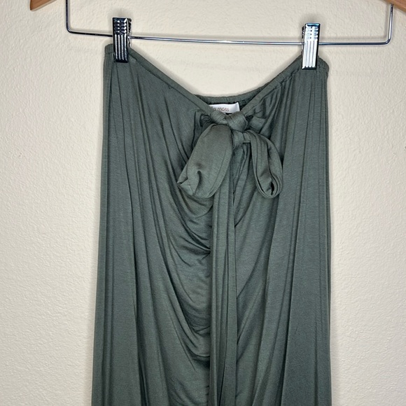 Ella Moss Tie Neck Maxi Sage Green Sz XS - Picture 2 of 8